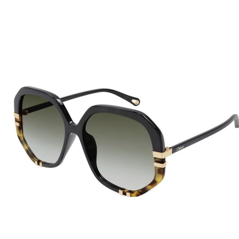 NWT Chloe CH105S 006 Oversized Sunglasses in Black
